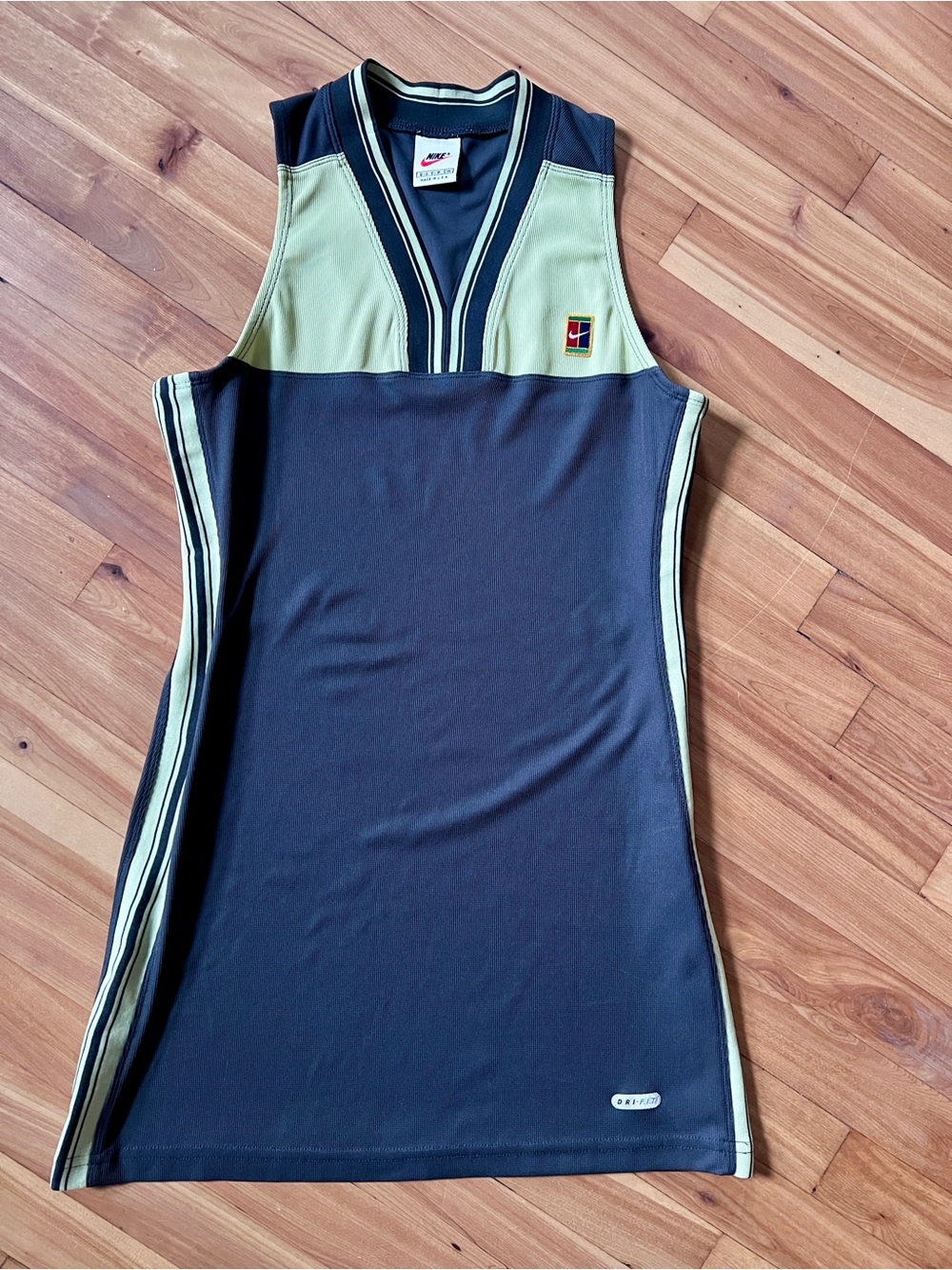 Y2K Vintage Nike Brown and Green Athletic Tennis Dress